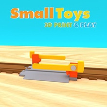 smalltoys railway tracks level crossing game train road plaything 3d print model - Mito3D