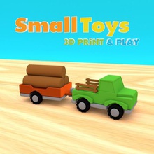 smalltoys small truck trailer game train plaything lorry 3d print model - Mito3D