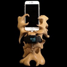 smartphone apple watch charging stand sculpture functional 3d print model - Mito3D