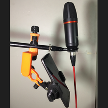 smartphone articulated mount mic stand - soporte articulado para pie microfono music lyrics sheet tool modular musician arts microphone 3d print model - Mito3D