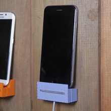 smartphone bungee-Wand-dock home 3dbk iphone apple 3d print model - Mito3D