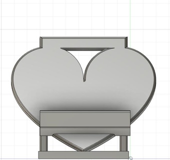 smartphone soporte apoyo smartphone teléfono corazón corazón 3d print model - Mito3D