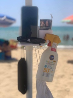 smartphone holder beach umbrella coat hooks multi-use shelves 3d print model - Mito3D
