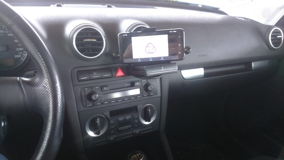 smartphone holder car a3 8p vag adapter 3d print model - Mito3D