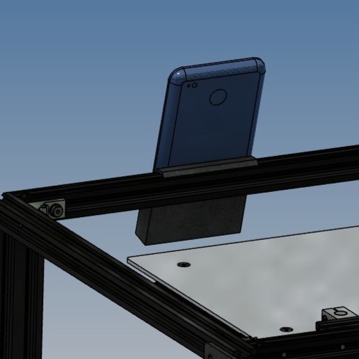 smartphone soporte de la lámpara gadget apoyo ender 5 3D print model - Mito3D