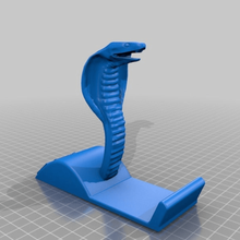 smartphone support holder cobra style stand snake mobile_phone 3d print model - Mito3D