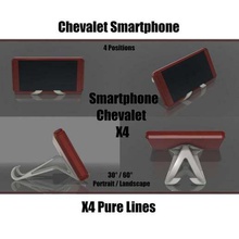 smartphone x4 linhas puras do cavalete gadget titular stand telefone celular 3d print model - Mito3D