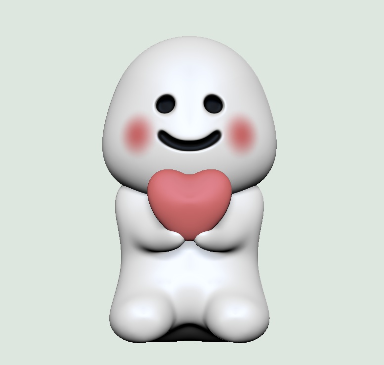 sorriso coração brinquedo fofa 3D print model - Mito3D