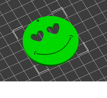 smile keychain 3d print model - Mito3D