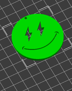 smile keyrings 3d print model - Mito3D