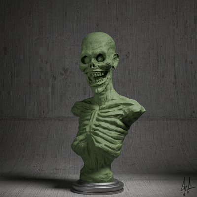 gülümsemek zombi sanat 3d print model - Mito3D