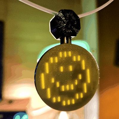 smiley fun happy necklace 3d print model - Mito3D