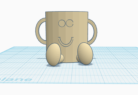 smiley tasse 3d print model - Mito3D