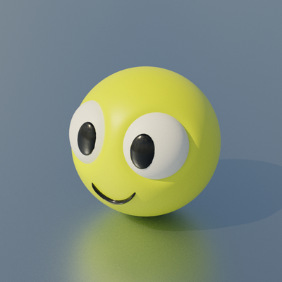 smiley face emoji art happy ball stress toy 3d print model - Mito3D
