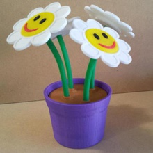 smiley flowers pot various 3d print model - Mito3D