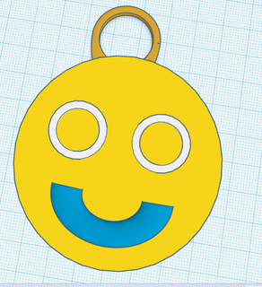 smiley clé chaîne 3d print model - Mito3D