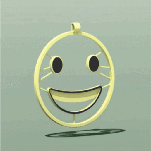 smiley colgante la joyería el felicidad alegría no compatible sonrisa de regalo principiante fácil 3D print model - Mito3D