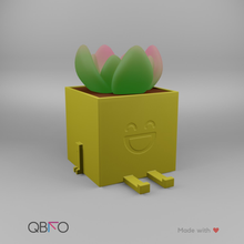 smiley planter pot plant stlfile succulent flowerpot planter3d cuteplanter cute 3d print model - Mito3D