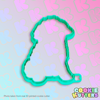 smiley shaggy dog cookie cutter mold silhouette kutters kitchen food recipe cookies 3d print contour 3d print model - Mito3D