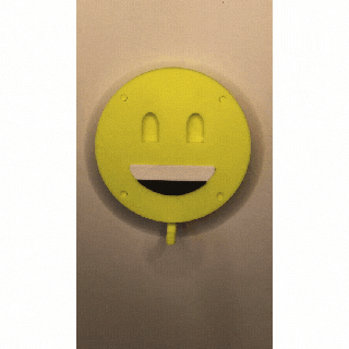 smiley wall mounted chiave squillare supporto divertente divertimento controller Telefono flessibile parete 3d print model - Mito3D