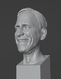 smiling british fellow 1 35 head sculpt english smile scale model 3d print model - Mito3D