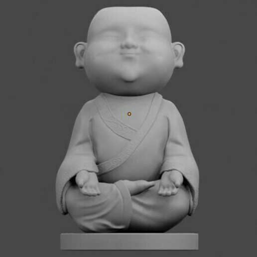 sorridente Buda Panela bebê 3D print model - Mito3D