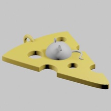 smiling cheese pendant jewelry smile animals 3d print model - Mito3D