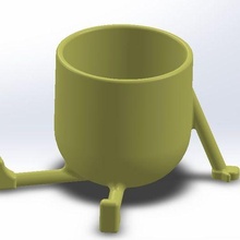 smiling flowerpot pot smile feet plant funny flowerpots 3d print model - Mito3D