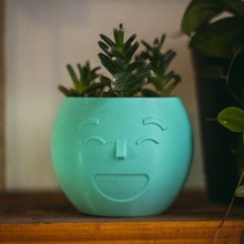 sonriente maceta planta hogar casa decoración 3d print model - Mito3D