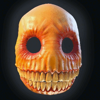 sorridente maschera Halloween cranio denti contento mascherato costume 3d print model - Mito3D