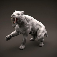 smilodon sabertooth tiger 3d print model - Mito3D