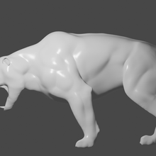 smilodon arte animale giocattolo 3d print model - Mito3D