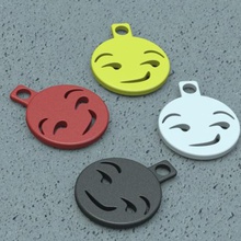smirking emoji keychain charm various 3d print model - Mito3D