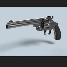 smith wesson model 3 single action revolver various weapon oldschool firearm sidearm pistol gun 3d print model - Mito3D