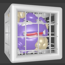 smogo pokemon 109 koffing art poison dogasu cage new sacha 3d print model - Mito3D