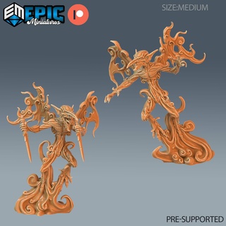 smoke mephit set dnd miniature tabletop miniatures gaming monster 3d model rpg dndminis stl file Game epic-miniatures dndminiatures 3dprint 3dminiature printedminis 3dprinting dungeon fantasy roleplaying dragon warrior undead pre-supported 3d print model - Mito3D