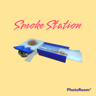 smoke station edition - box rolling joints weed herbs smoking mechanism papers stash storage marihuana tobacco 3d print model - Mito3D
