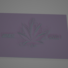 fumée cannabis bureau signe mur 3d print model - Mito3D