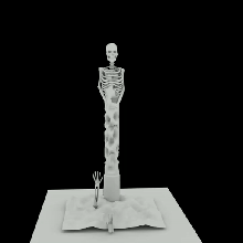 exterminador fumaça arte 3dmodel 3d 3dprinting 3dprint esqueleto conceito fumar stl designs vitrine 3dart 3d print model - Mito3D