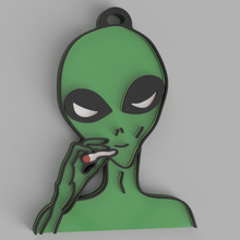 smokey alieno portachiavi chiave anelli nomi personalizzato tpu pla marijuana yerba extraterrestre 3d print model - Mito3D