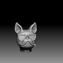 fumar perro vela Moda buldog animales decoración Arte 3d juguete 3d print model - Mito3D