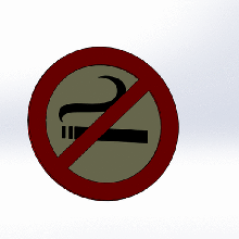Rauchen Zeichen 3d print model - Mito3D