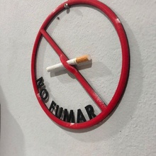 smoking sign 3d print model - Mito3D