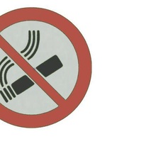 fumeur interdire cigarette signalétique 3d print model - Mito3D