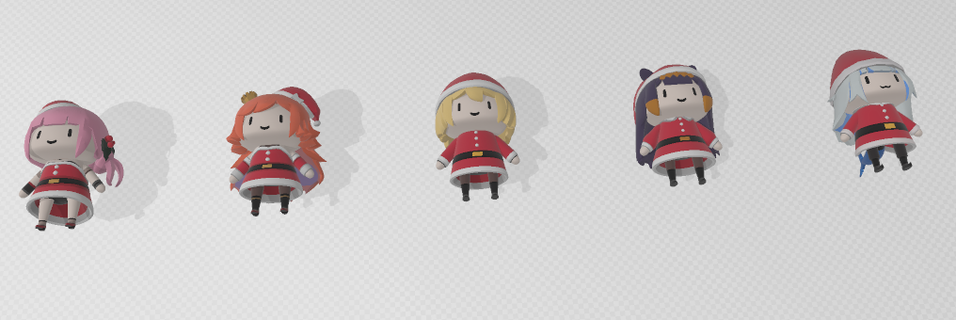 smol hololive xmas Various in xmass gura ina soul cali kiara 3d print model - Mito3D