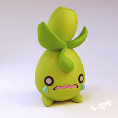 resina oliva lágrima animal pokémon arte brinquedo figura pokemons 3dsculpt 3d print model - Mito3D