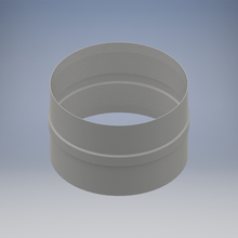 smooth 125mm ventilation air ducting connector pipe hose hvac 3d print model - Mito3D