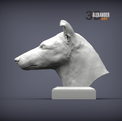 liscio cappotto collie fallimento 3d stampa modello arte cane natura mammifero animale domestico scultura statuetta souvenir scolpire sculture statua 3d print model - Mito3D