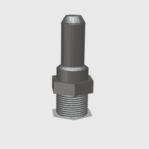 smooth connector tank 1000l diam24mm passage12mm 3-4 inches tool thumbs 3D print model - Mito3D