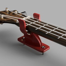 glatte mount guitarukulele Wand montieren home bass hanger Musik - Federbein uke 3d print model - Mito3D